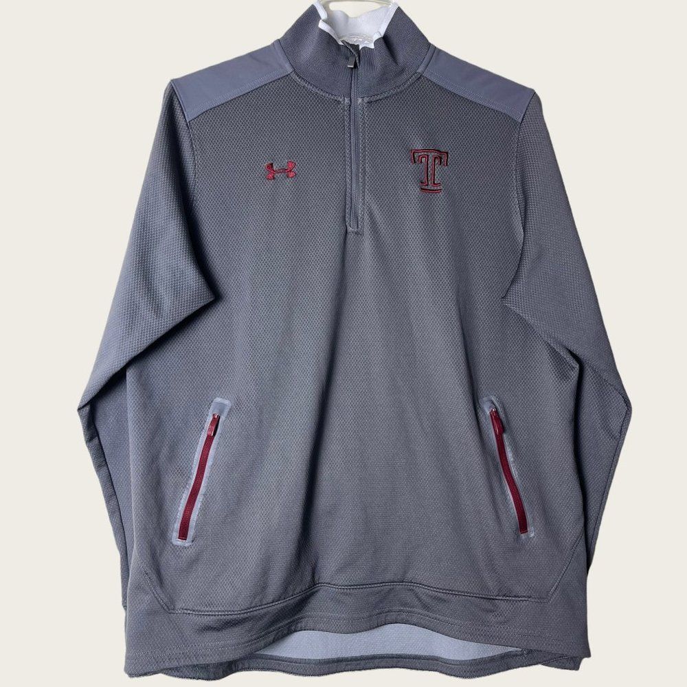 Under Armour Temple University Owls Quarter Xip Pullover Coldgear Medium
